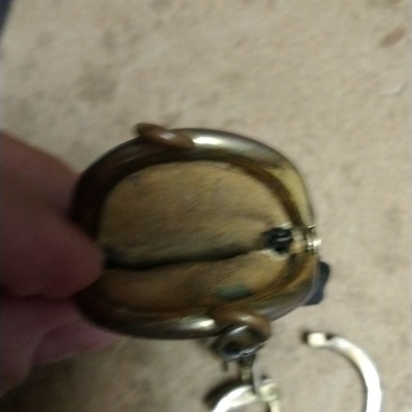 Antique needlepoint, coin purse, key chain, 1900. - Picture 4 of 5